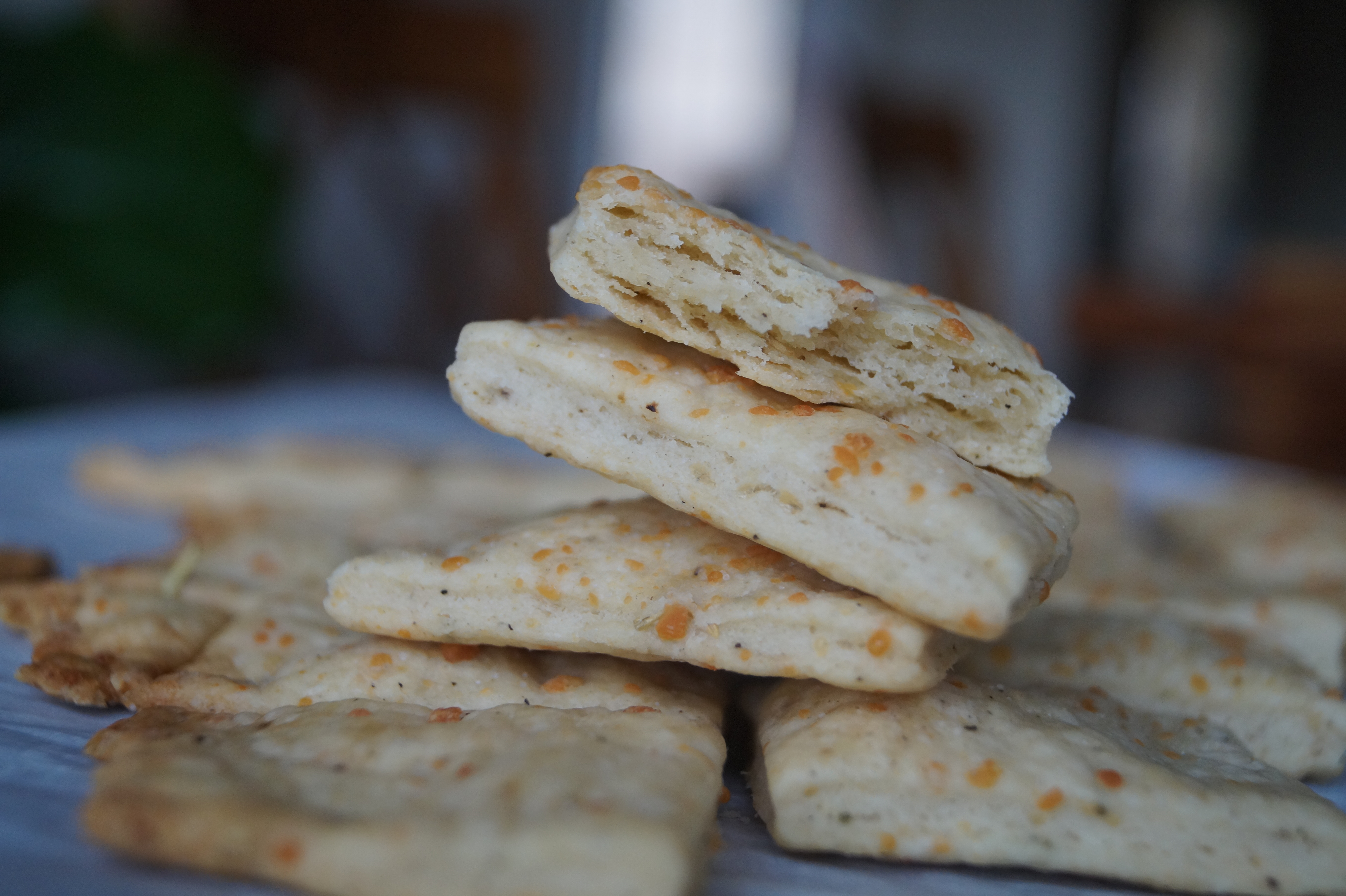 Rosemay Parmesan Sourdough Crackers 