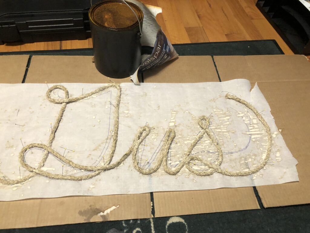 Rope Art spelling Gus