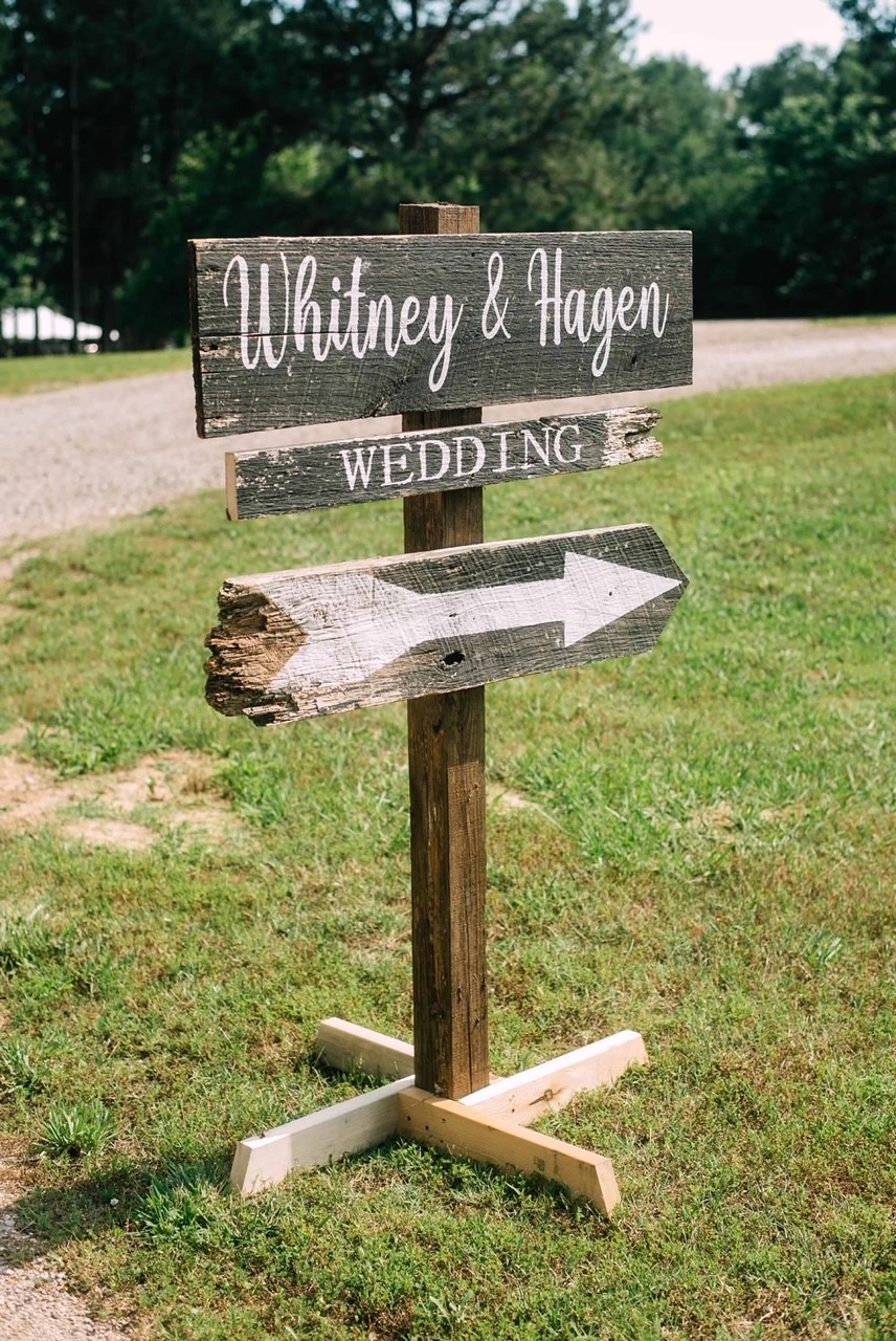 wedding this way sign 